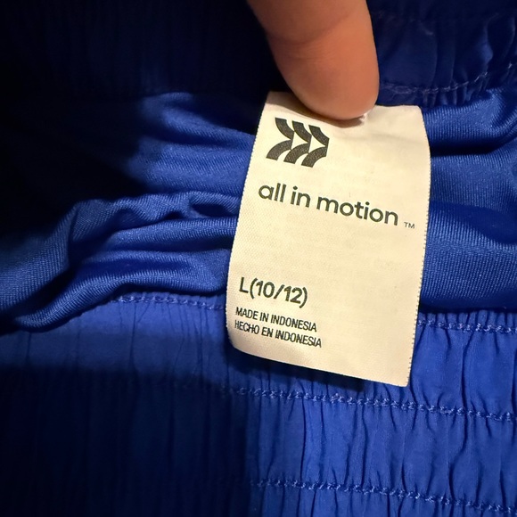 all in motion Bright Cobalt Blue Smocked Waist Active Shorts - Picture 2 of 4